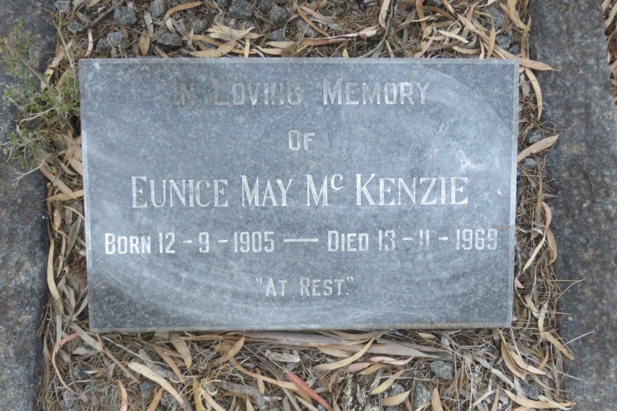 McKENZIE Eunice May 1905-1969