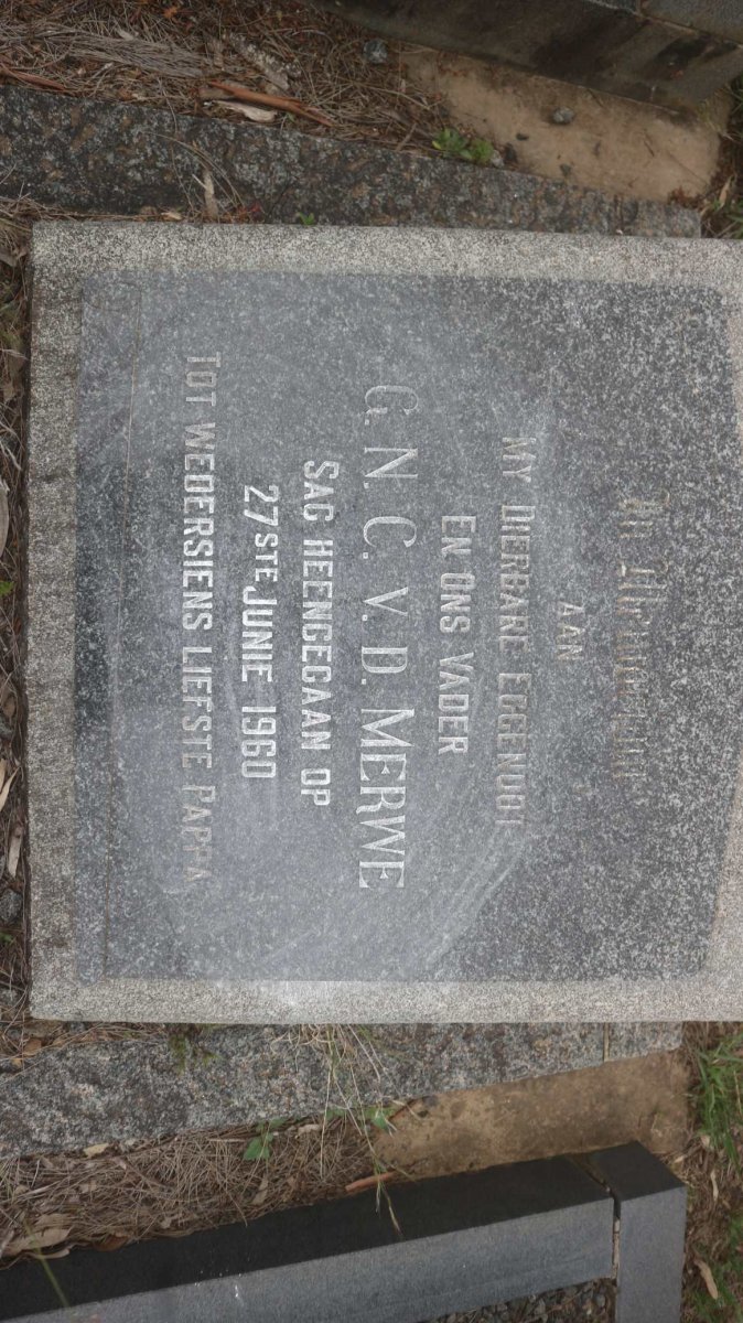 MERWE G.N.C., v.d. -1960