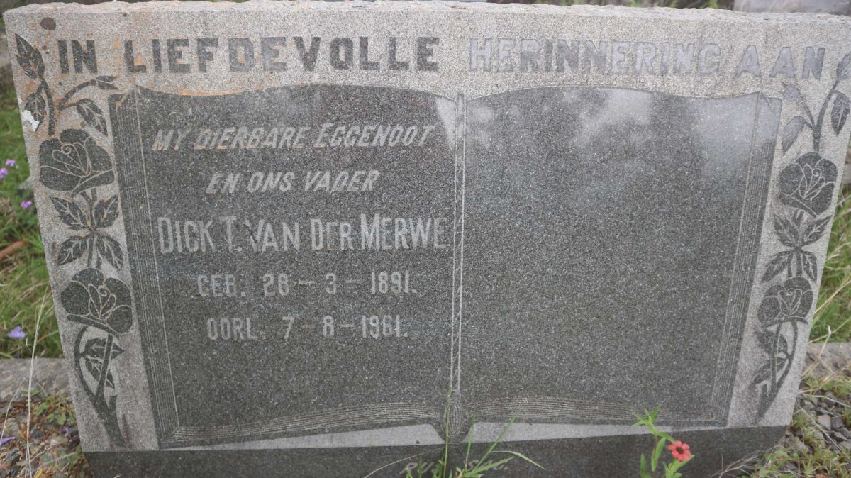 MERWE Dick T., van der 1891-1961