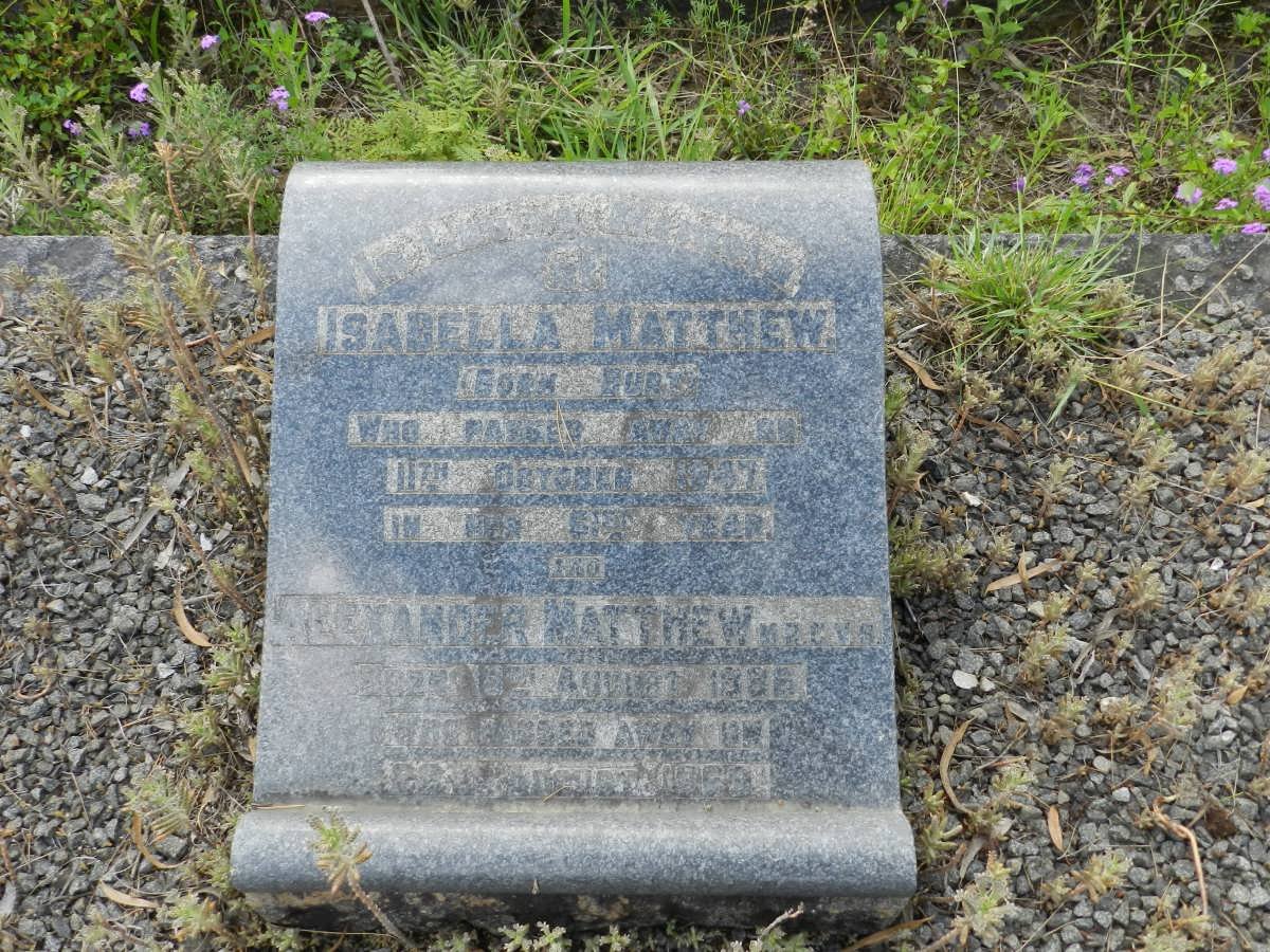 MATTHEW Alexander 1886-1963 &amp; Isabella BURT -1947
