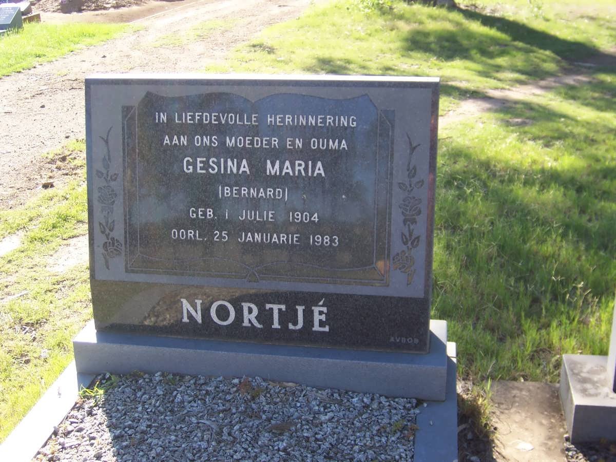 NORTJE Gesina Maria nee BERNARD 1904-1983