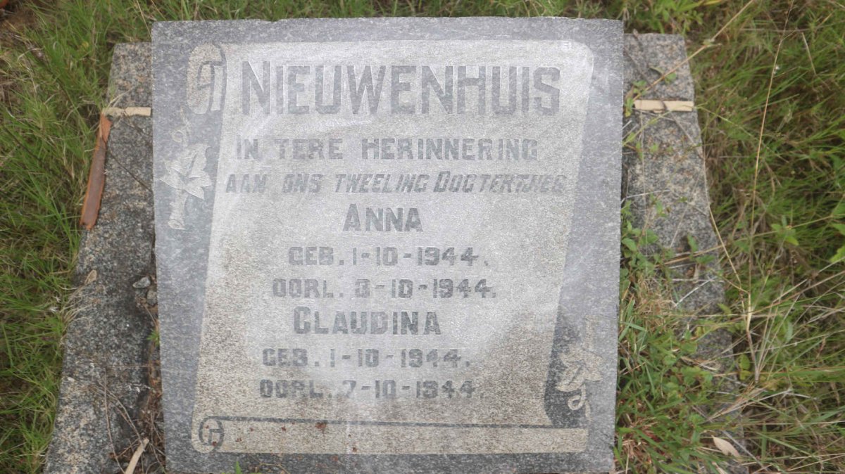 NIEUWENHUIS Anna 1944-1944 :: NIEUWENHUIS Claudina 1944-1944 