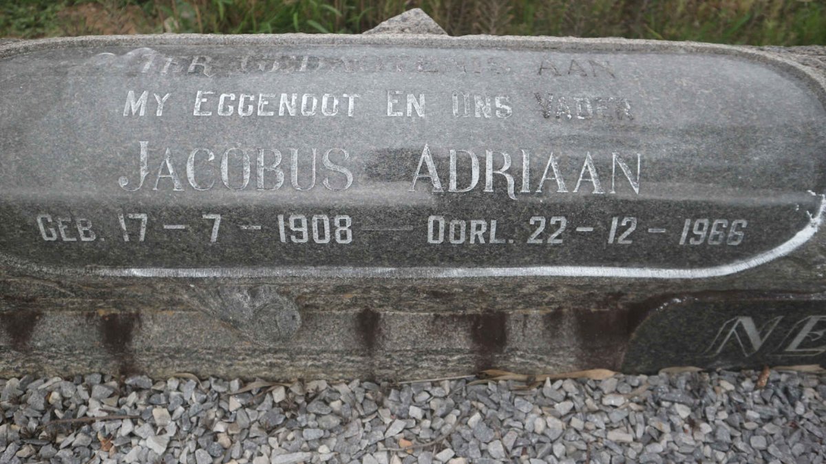 NEL Jacobus Adriaan 1908-1966 &amp; Maria Christina Magdalena VAN WYK 1910-1980