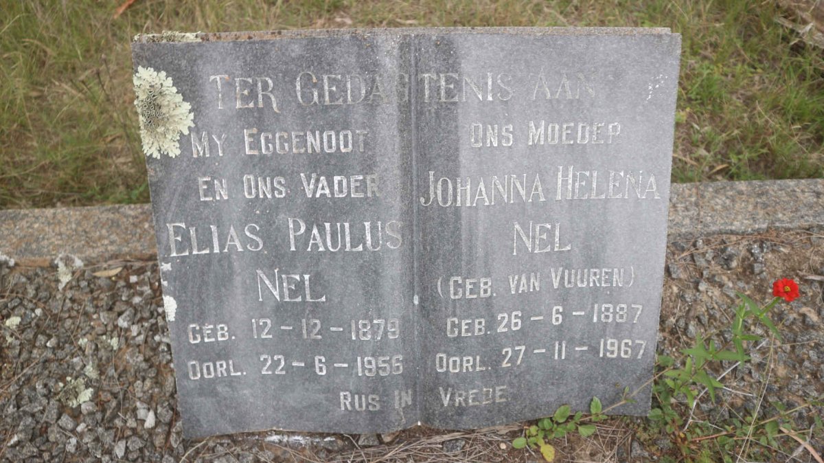 NEL Elias Paulus 1879-1956 &amp; Johanna Helena VAN VUUREN 1887-1967 