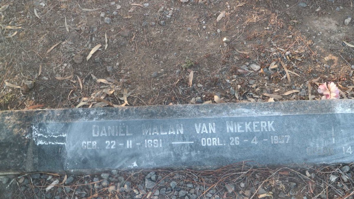 NIEKERK Daniel Malan, van 1891-1957 &amp; Anna Johanna Magdalena WESSELS 1890-1976