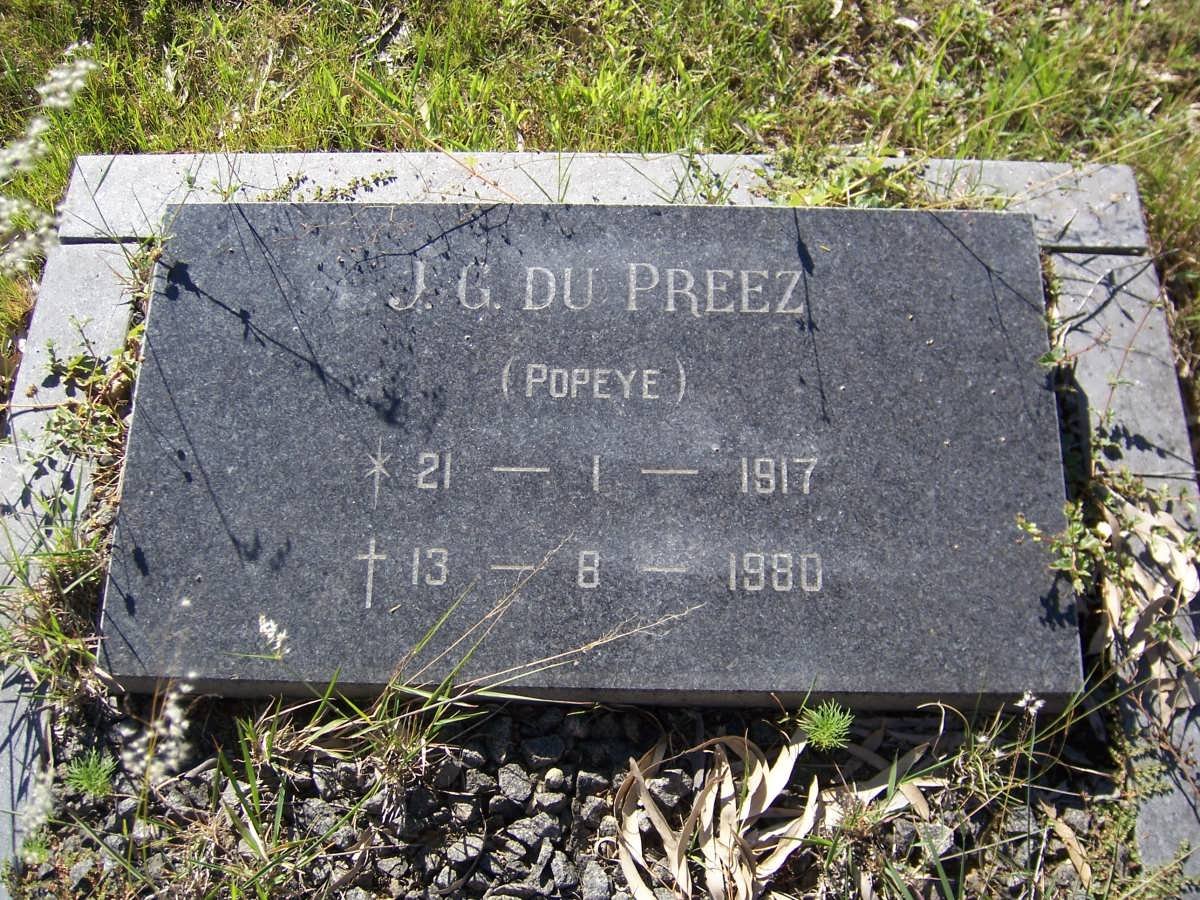 PREEZ J.G., du 1917-1980