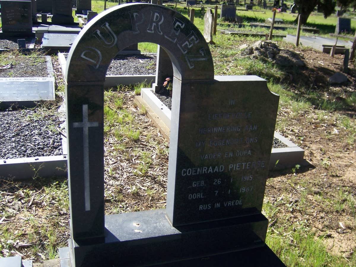 PREEZ Coenraad Pieterse, du 1915-1987