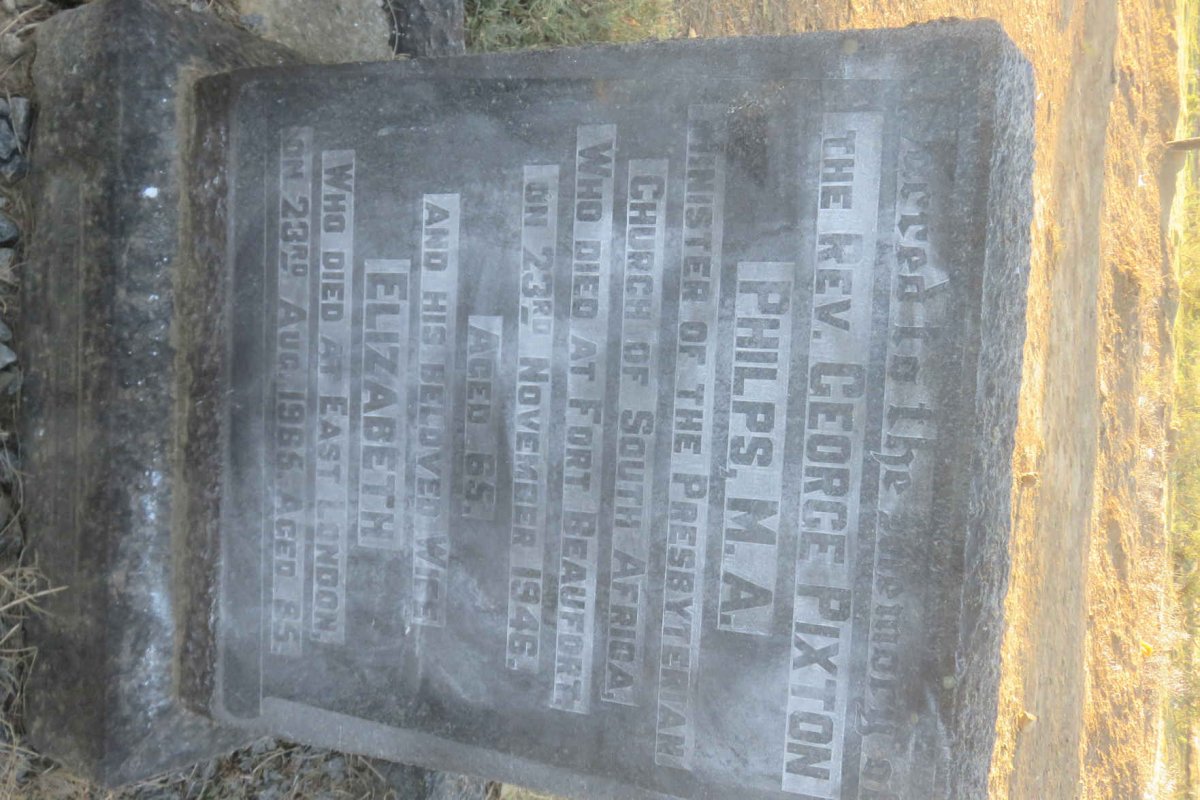 PHILPS George Pixton -1946 &amp; Elizabeth -1965