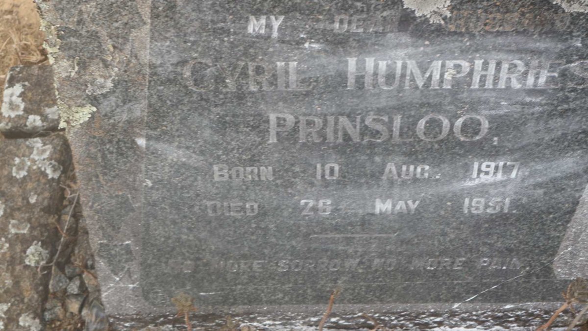 PRINSLOO Cyril Humphries 1917-1951