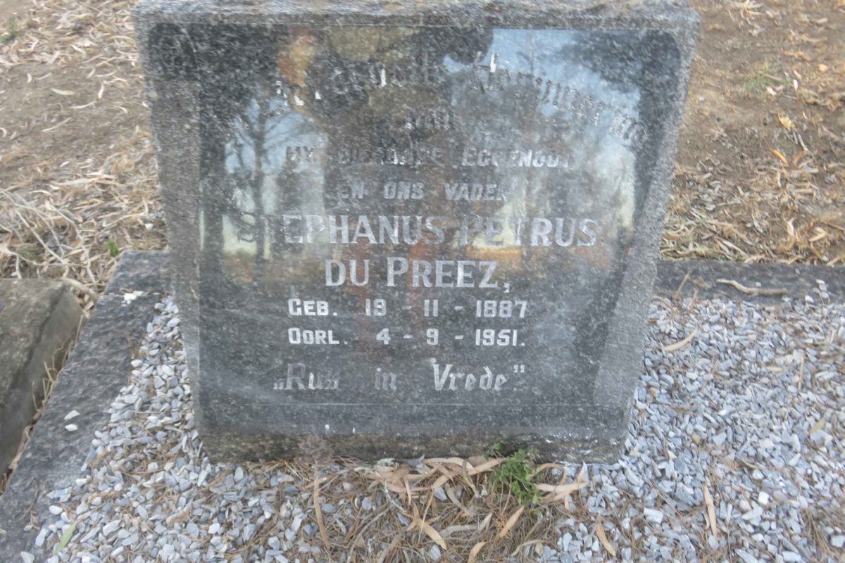 PREEZ Stephanus Petrus, du 1887-1951