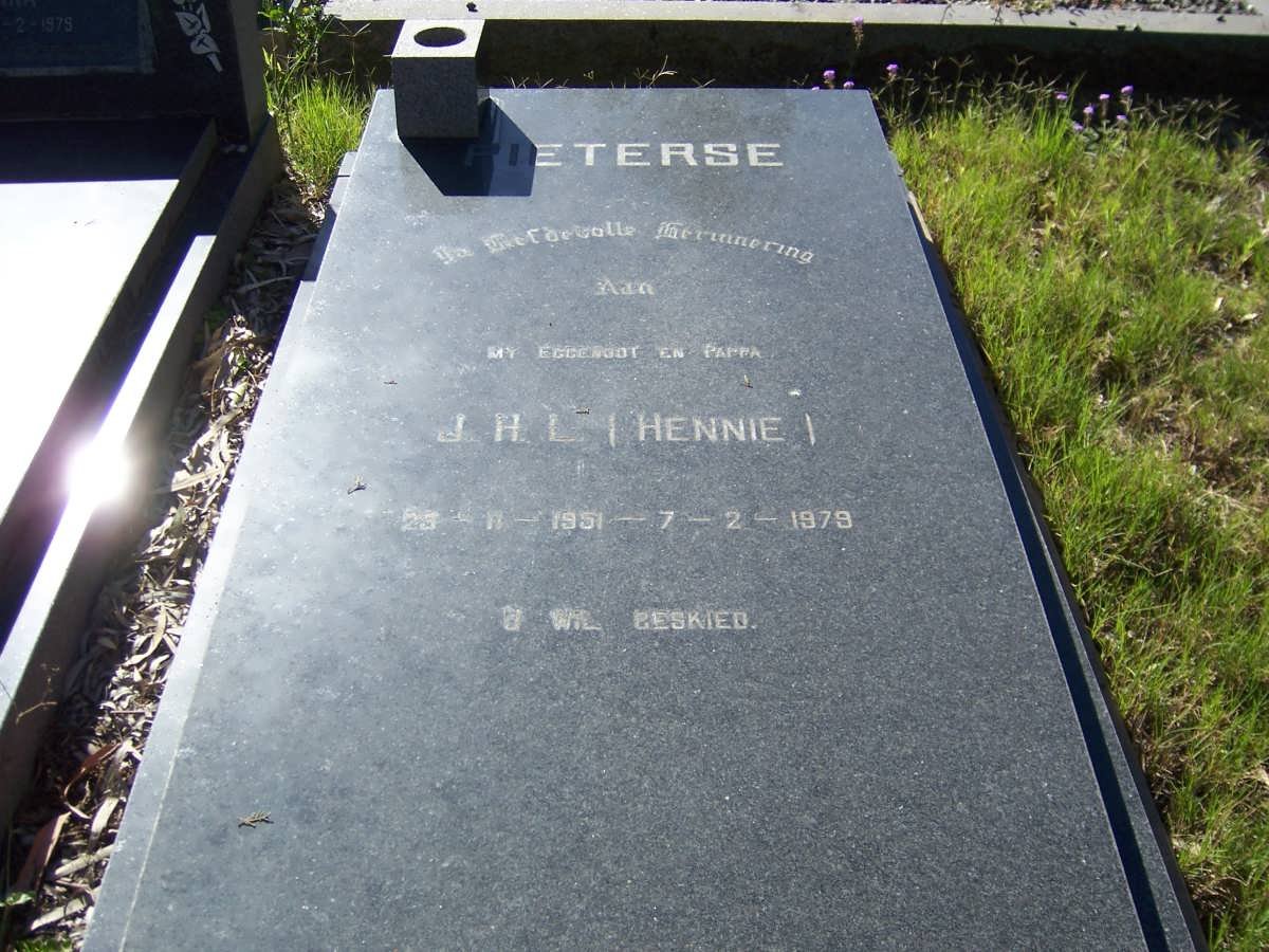 PIETERSE J.H.L. 1951-1979