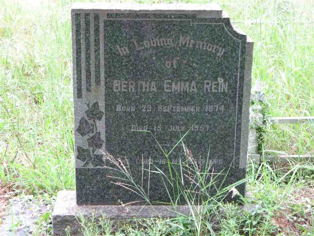 REIN Bertha Emma 1874-1957