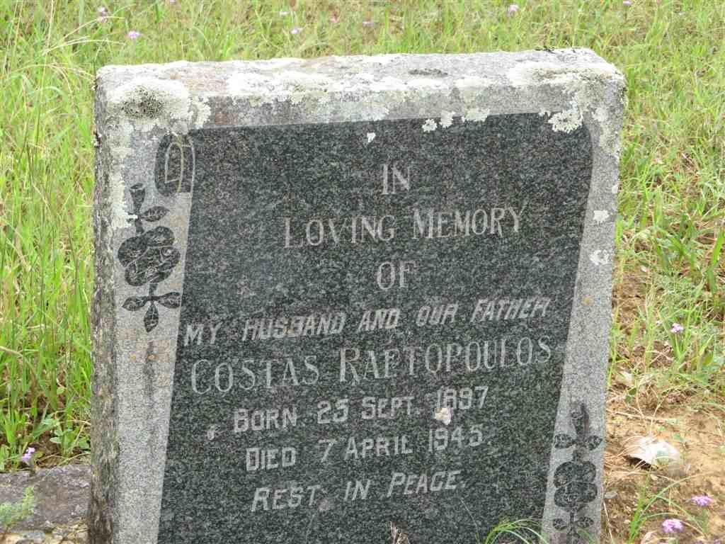 RAETOPOULOS Costas 1897-1945
