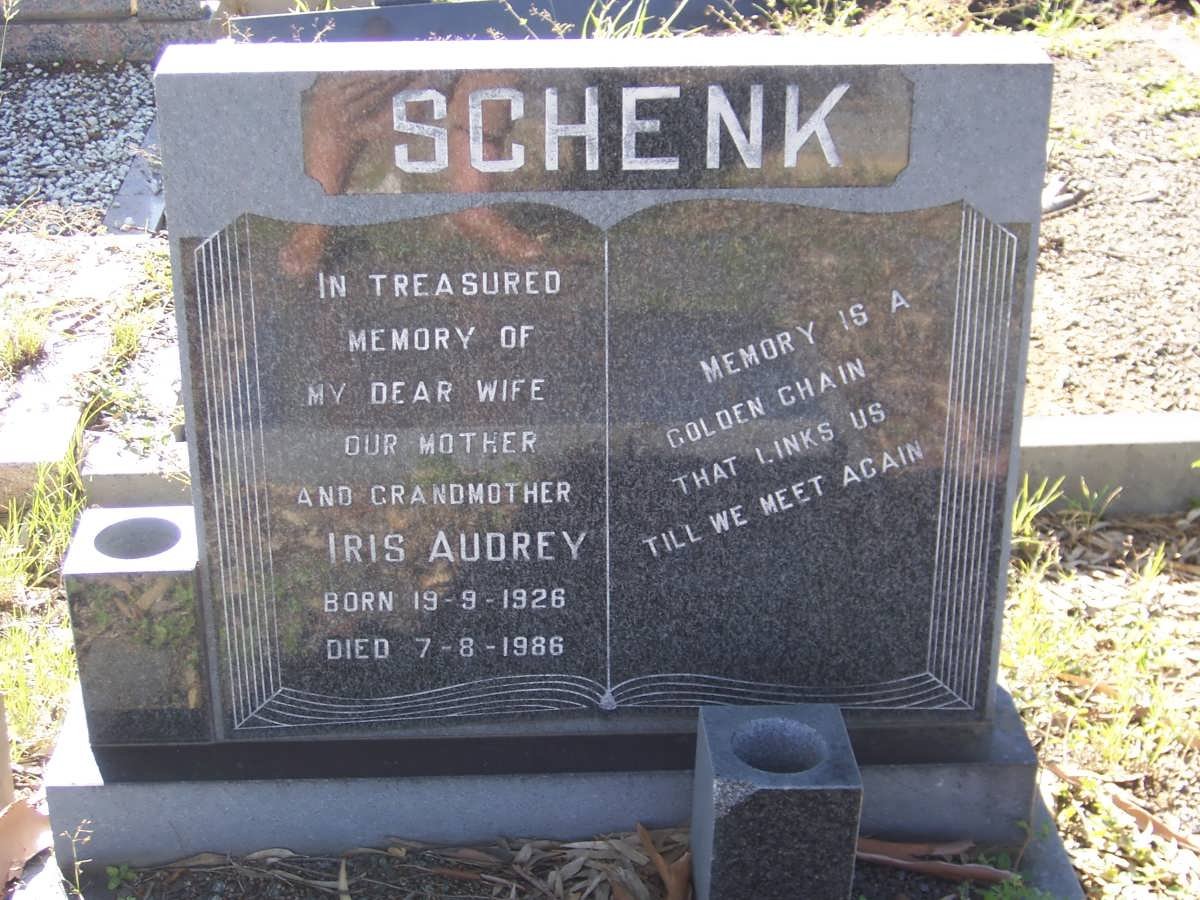 SCHENK Iris Audrey 1926-1986