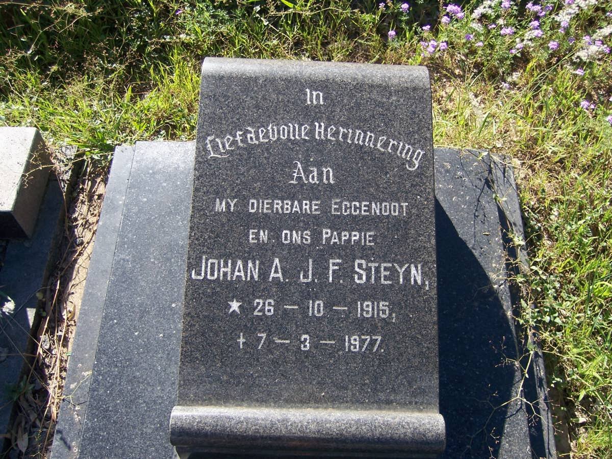 STEYN Johan A.J.F. 1915-1977