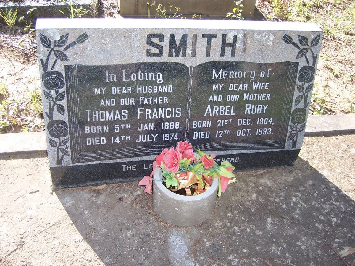SMITH Thomas Francis 1888-1974 &amp; Arbel Ruby 1904-1993