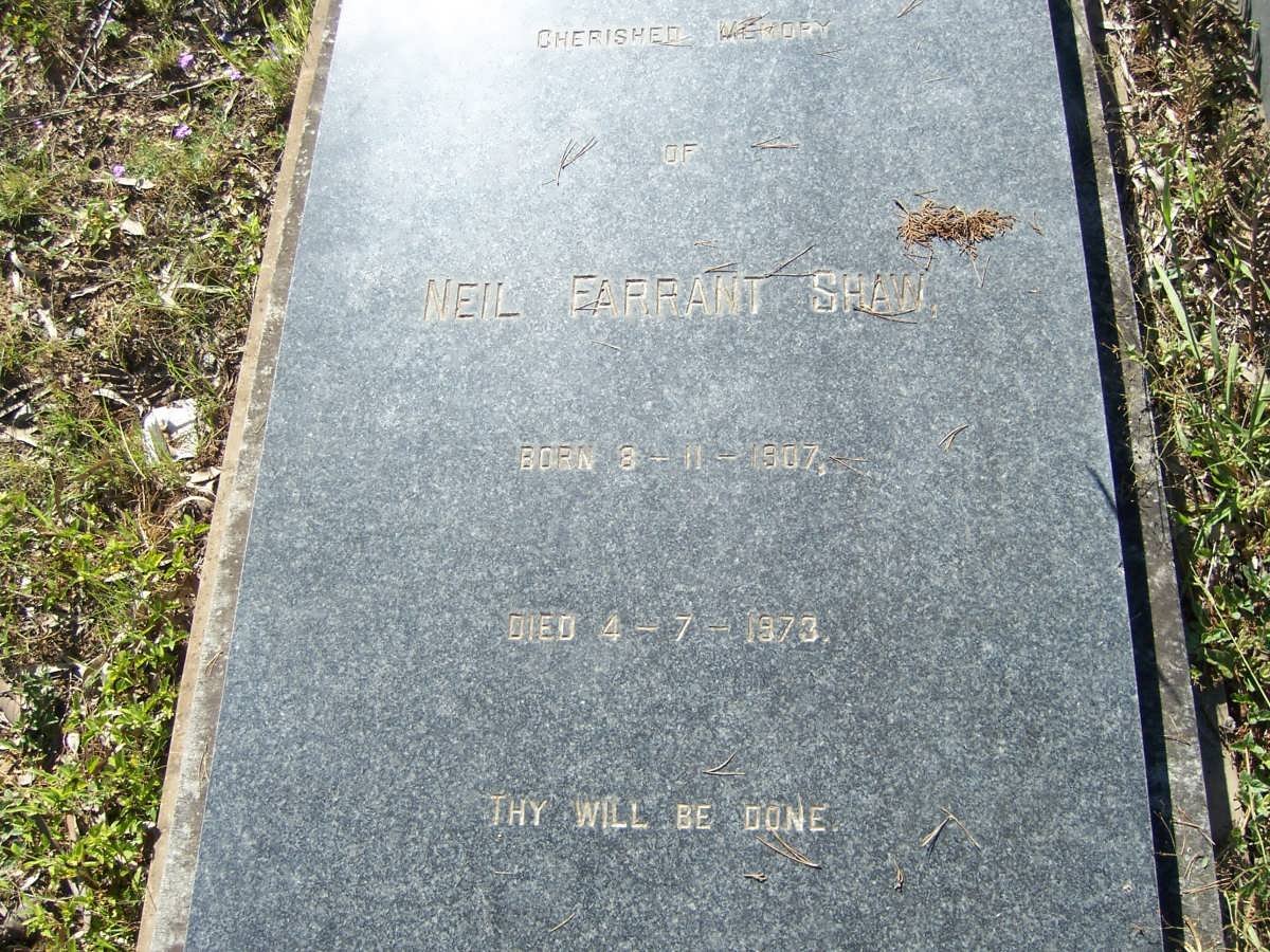 SHAW Neil Farrant 1907-1973