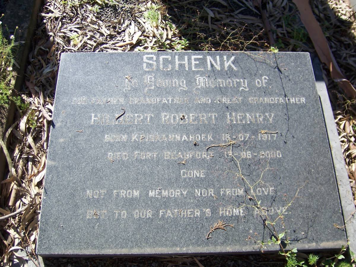 SCHENK Hilbert Robert Henry 1917-2000