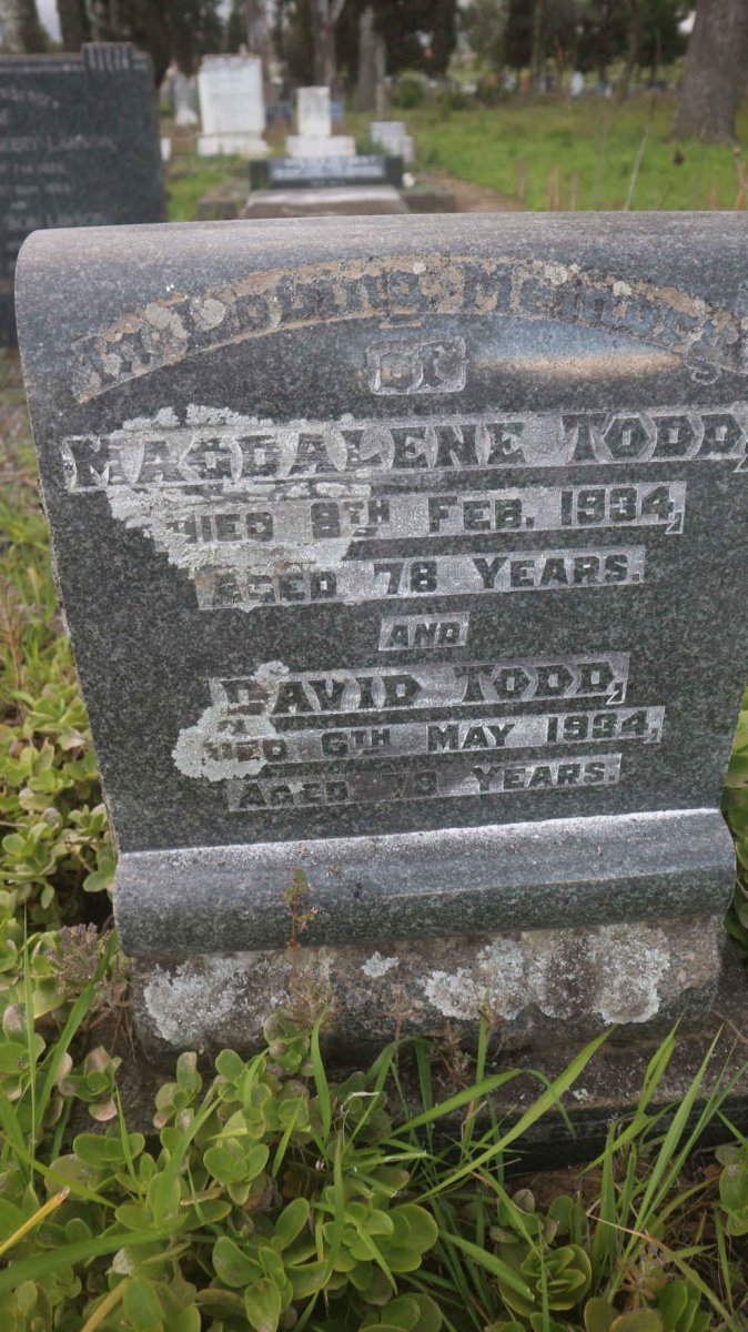 TODD David -1934 &amp; Magdalene -1934