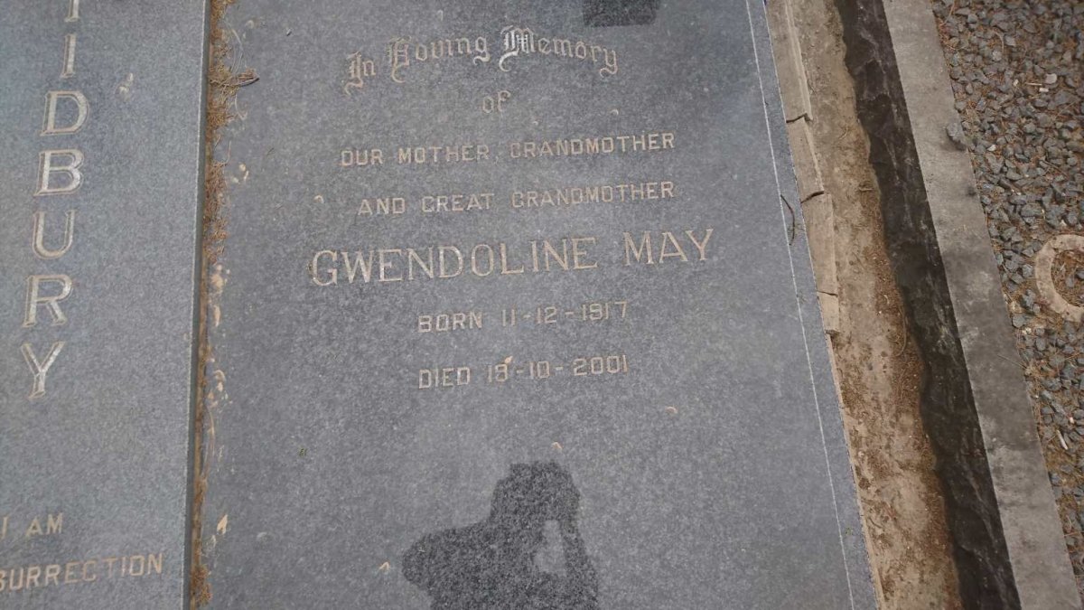 TIDBURY Aubrey Aidan 1916-1965 &amp; Gwendoline May 1917-2001