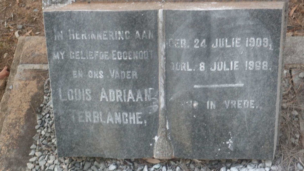 TERBLANCHE Louis Adriaan 1909-1968