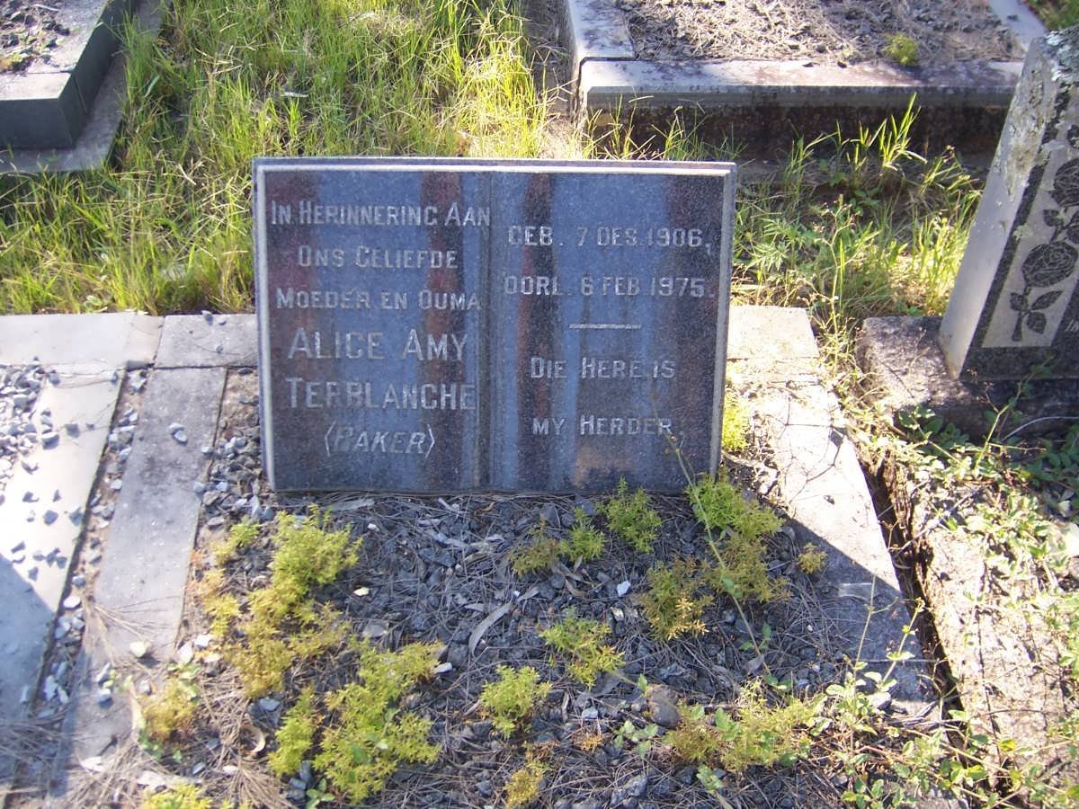 TERBLANCHE Alice Amy nee BAKER 1906-1975