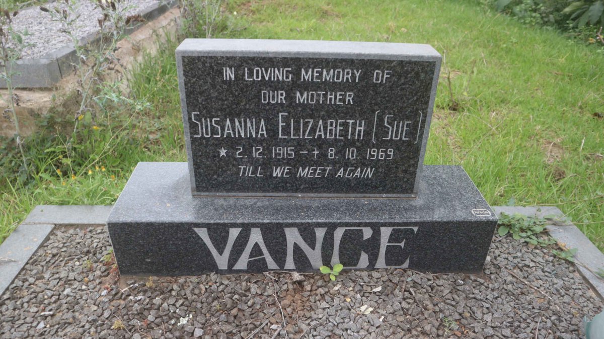 VANCE Susanna Elizabeth 1915-1969