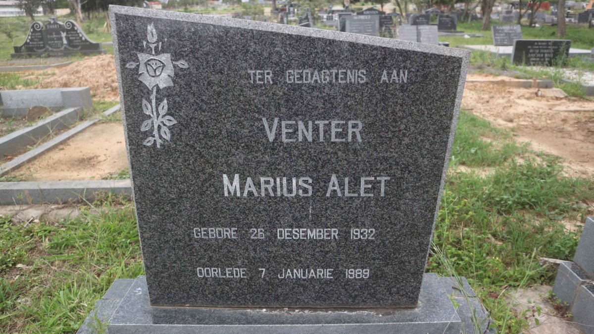 VENTER Marius Alet 1932-1989