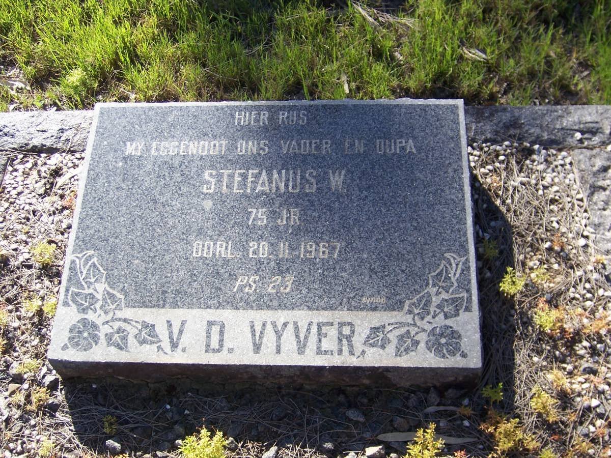 VYVER Stefanus W., van der -1967