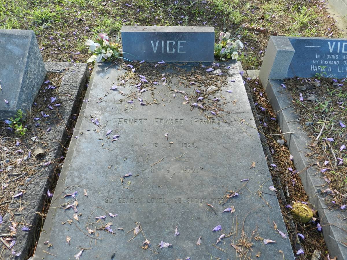 VICE Ernest Edward 1925-1972