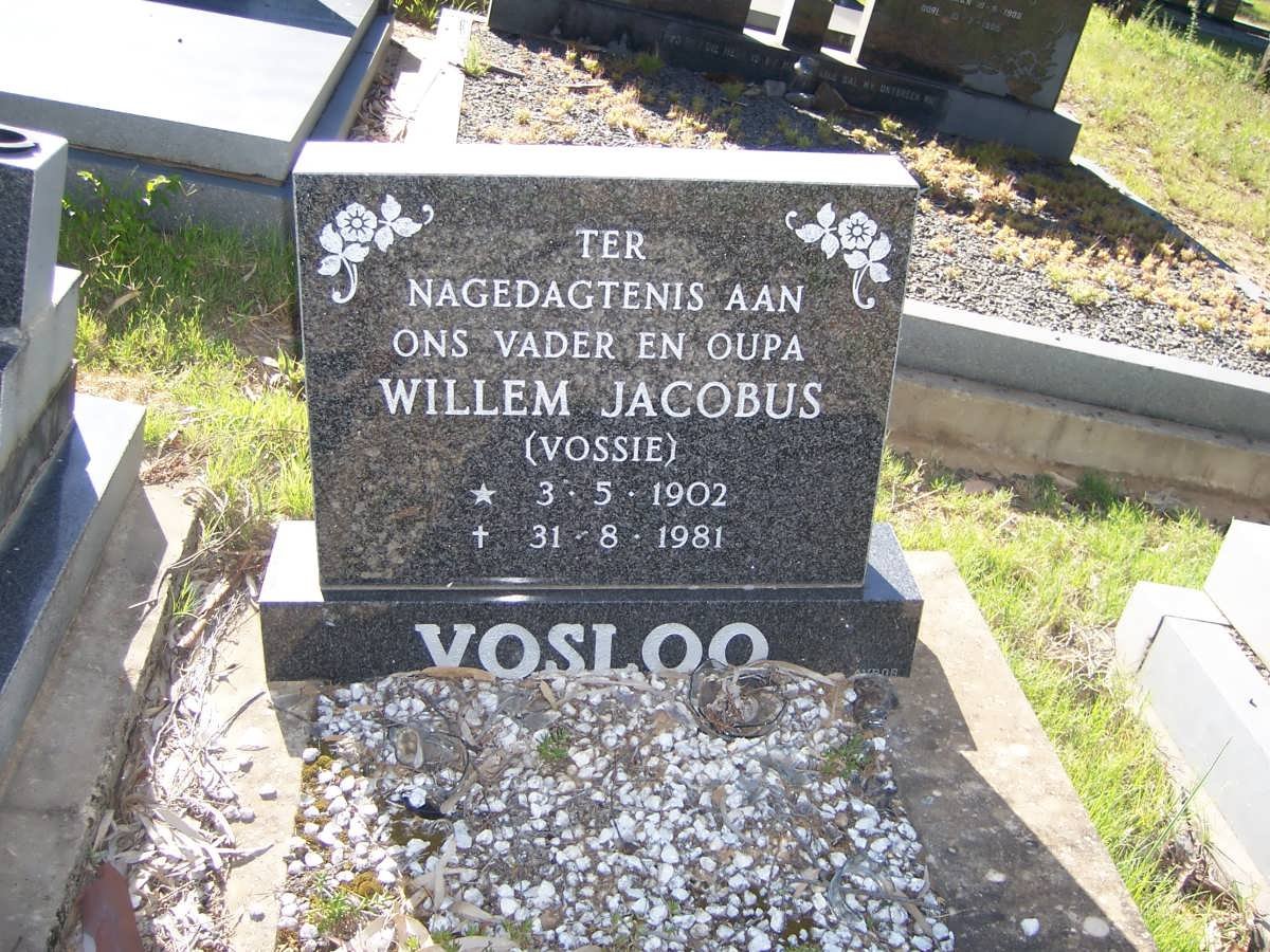 VOSLOO Willem Jacobus 1902-1981
