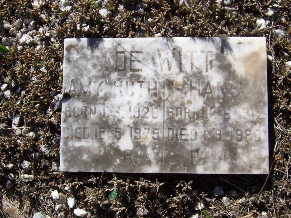 WITT Hans, de 1912-1980 &amp; Amy Ruth 1920-1979