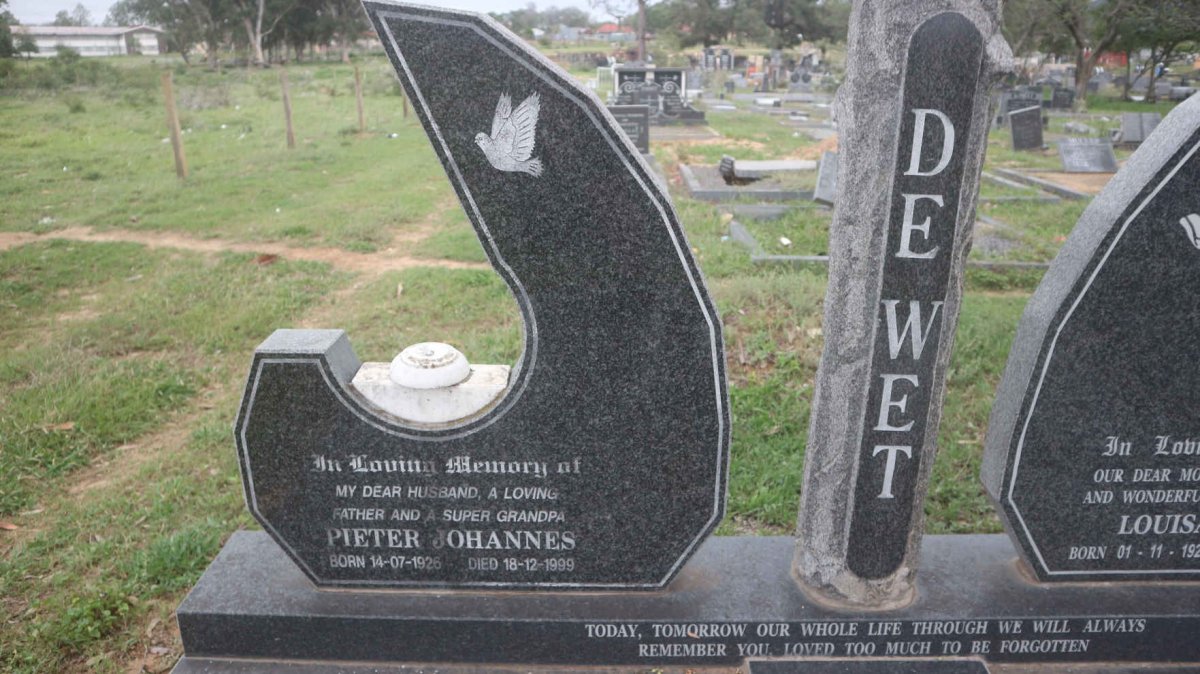 WET Pieter Johannes, de 1926-1999 &amp; Louisa Minnie 1929-2013