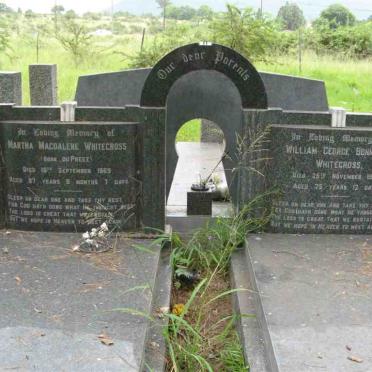 WHITECROSS William Georg Bonniman -1948 &amp; Martha Magdalene DU PREEZ -1969
