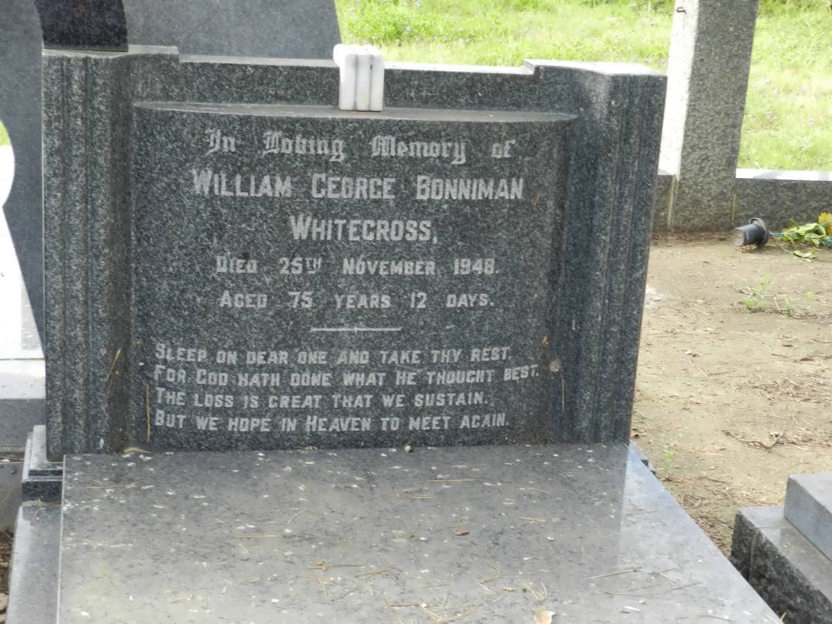 WHITECROSS William George Bonniman -1948
