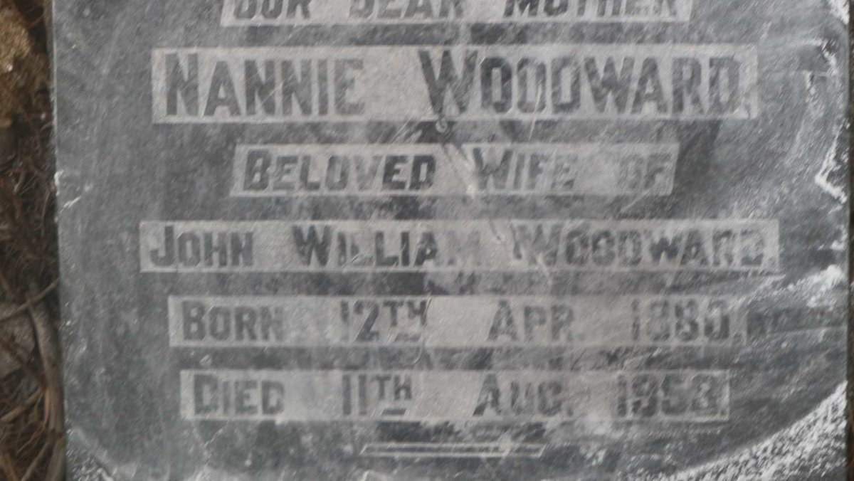 WOODWARD Nannie 1880-1953