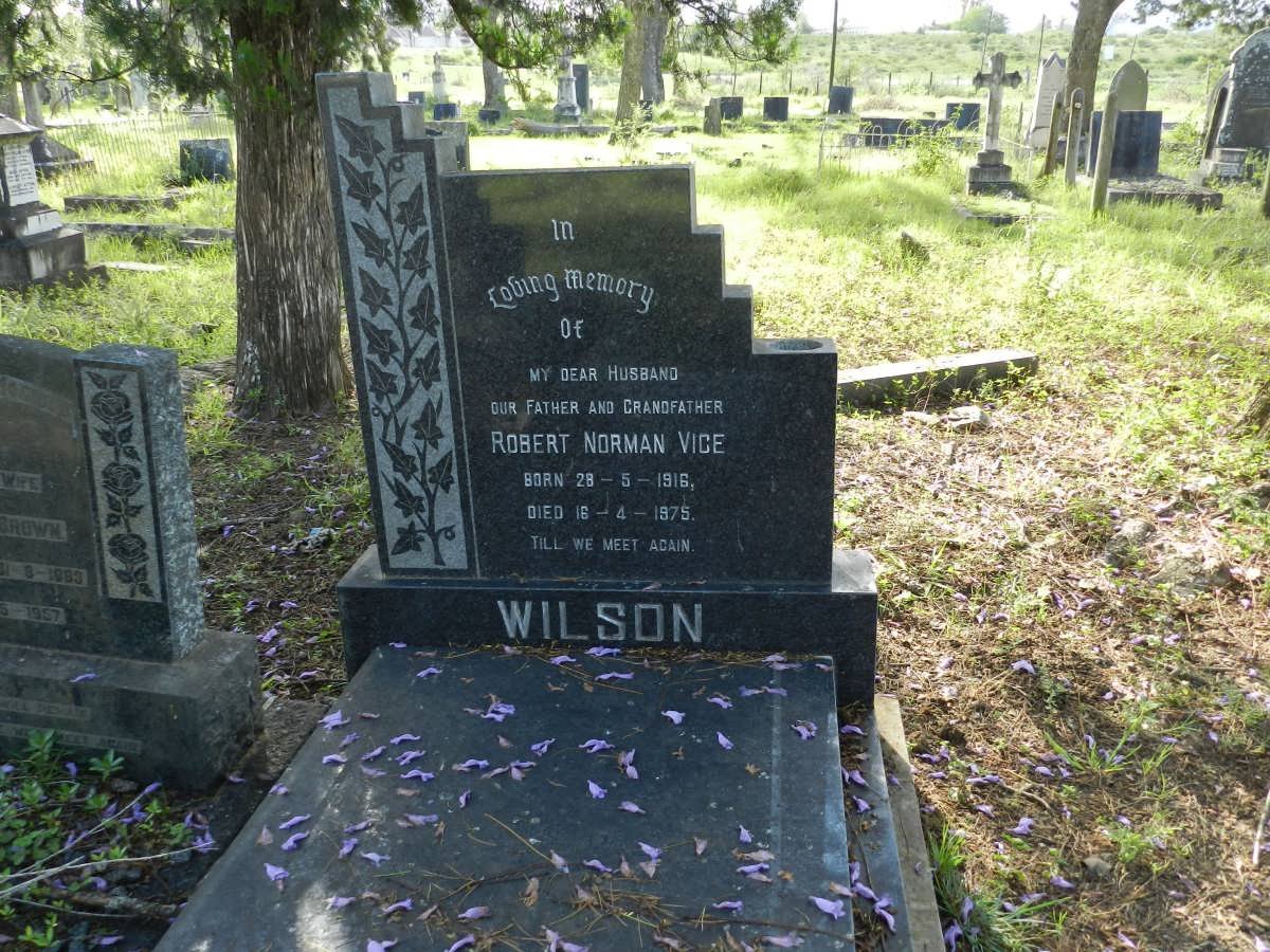 WILSON Robert Norman Vice 1916-1975
