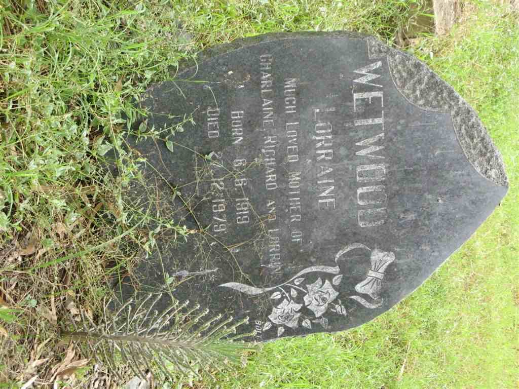 WETWOOD Lorraine 1919-1979
