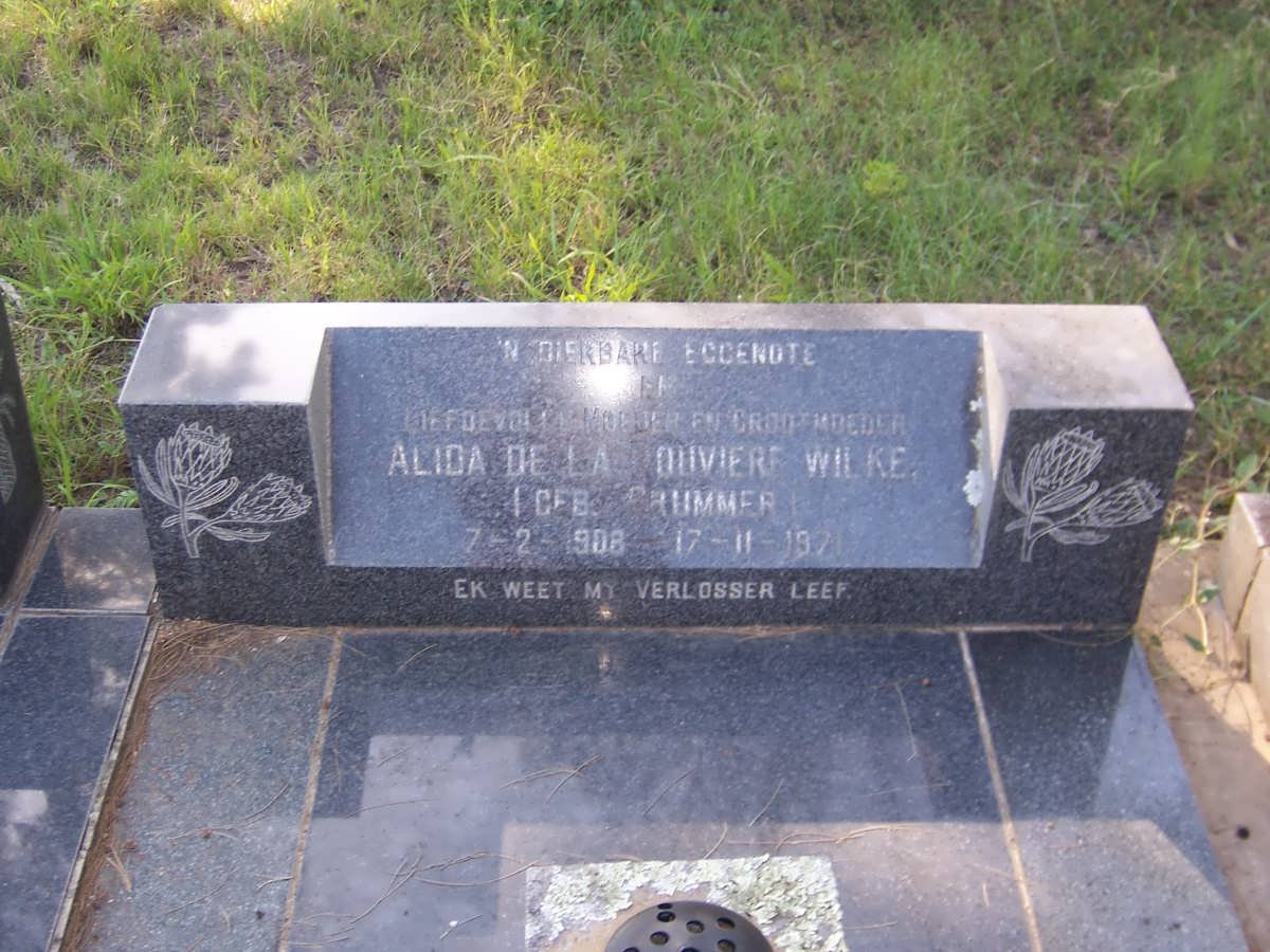 WILKE Alida Della Rouviere nee BRUMMER 1908-1971