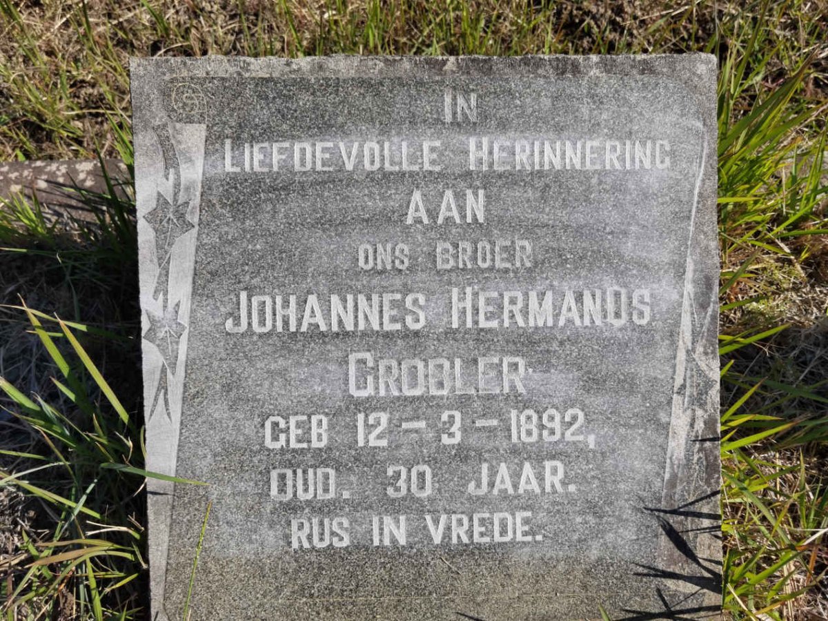 GROBLER Johannes Hermanus -1892