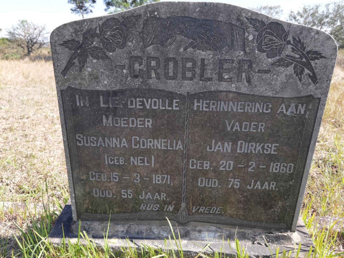 GROBLER Jan Dirkse 1860- &amp; Susanna Cornelia NEL 1871-