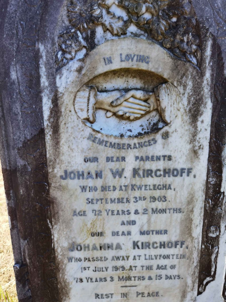 KIRCHOFF Johan W. -1903 &amp; Johanna -1919
