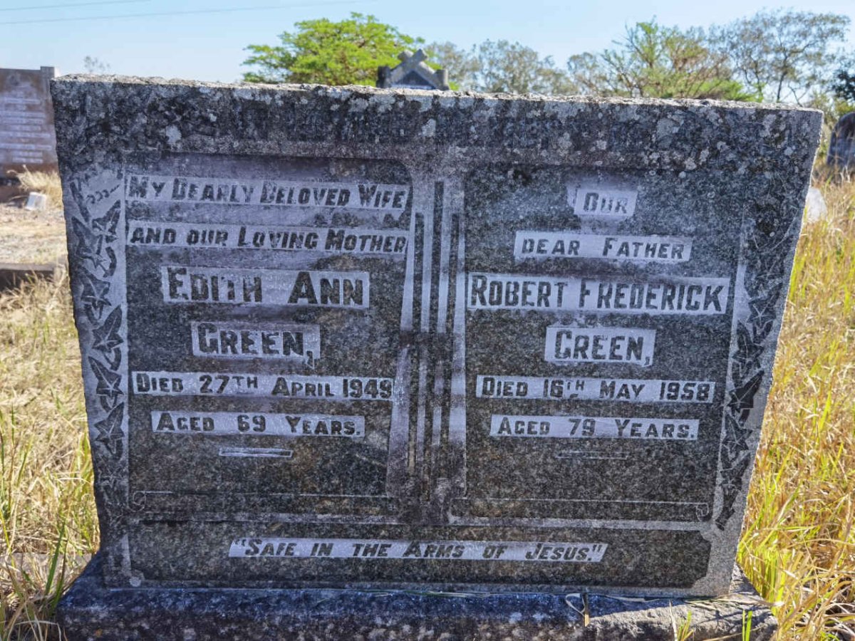 GREEN Robert Frederick -1958 &amp; Edith Ann -1949