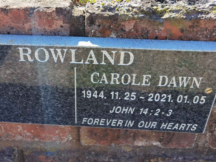ROWLAND Carole Dawn 1944-2021
