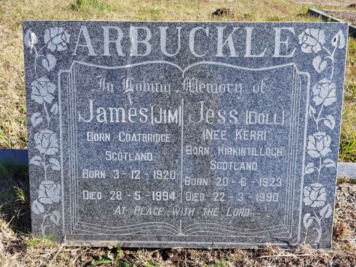ARBUCKLE James 1920-1994 &amp; Jess KERR 1923-1990