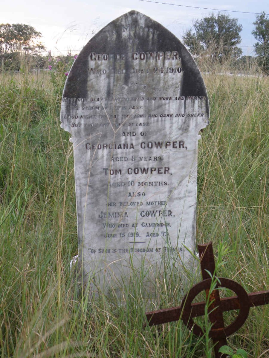 COWPER George -1910 &amp; Jemima -1919 :: COWPER Georgiana :: COWPER Tom 