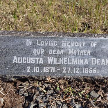 DEAN Augusta Wilhelmina 1871-1955