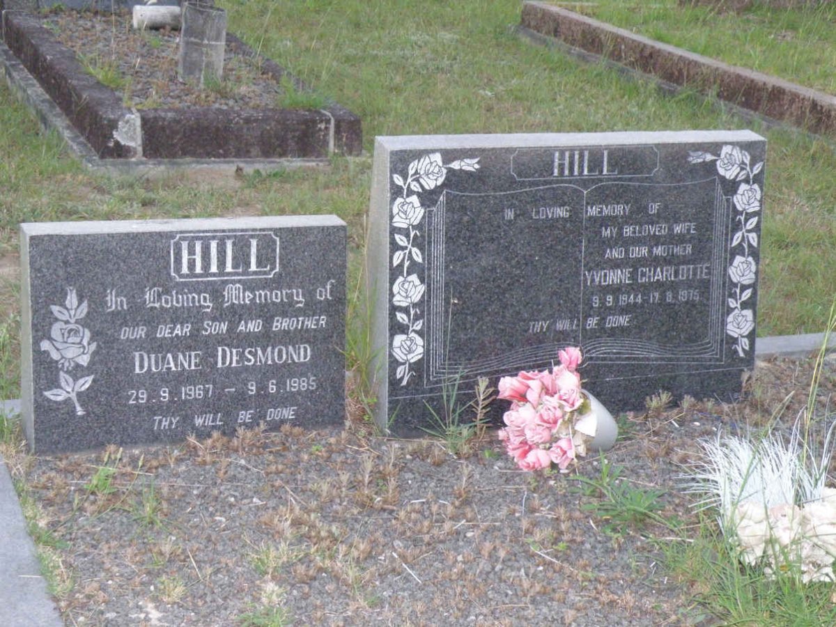 HILL Yvonne Charlotte 1944-1975 :: HILL Duane Desmond 1967-1985