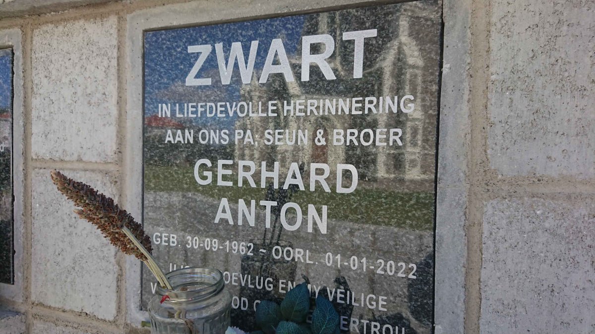 ZWART Gerhard Anton 1962-2022
