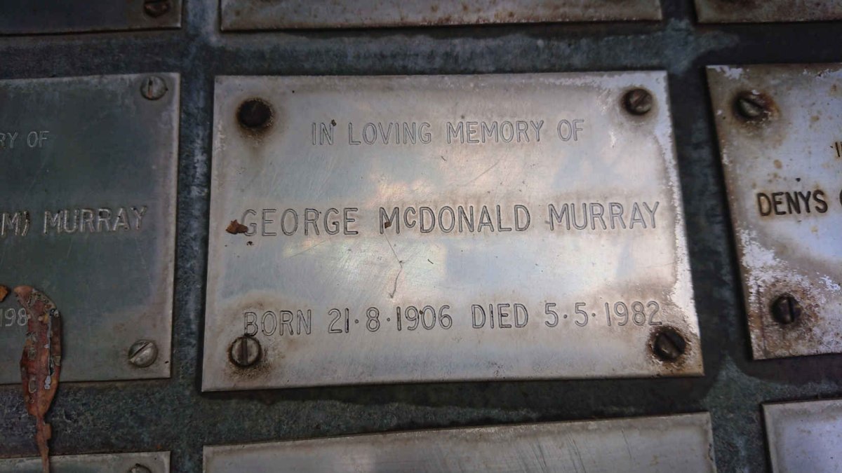 MURRAY George McDonald 1906-1982